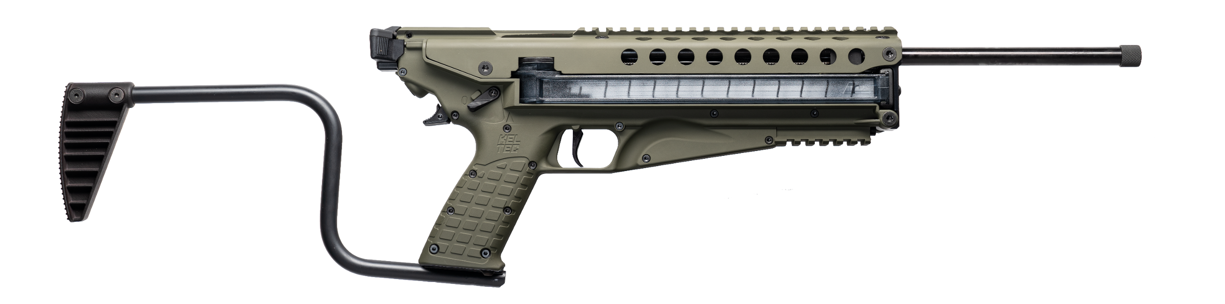Kel-Tec R50GRN R50  5.7x28mm 50+1 16.10" Threaded Barrel, Green Receiver & Polymer Grip, Side-Folding Stock, Adjustable Sights, QD Sling Mount