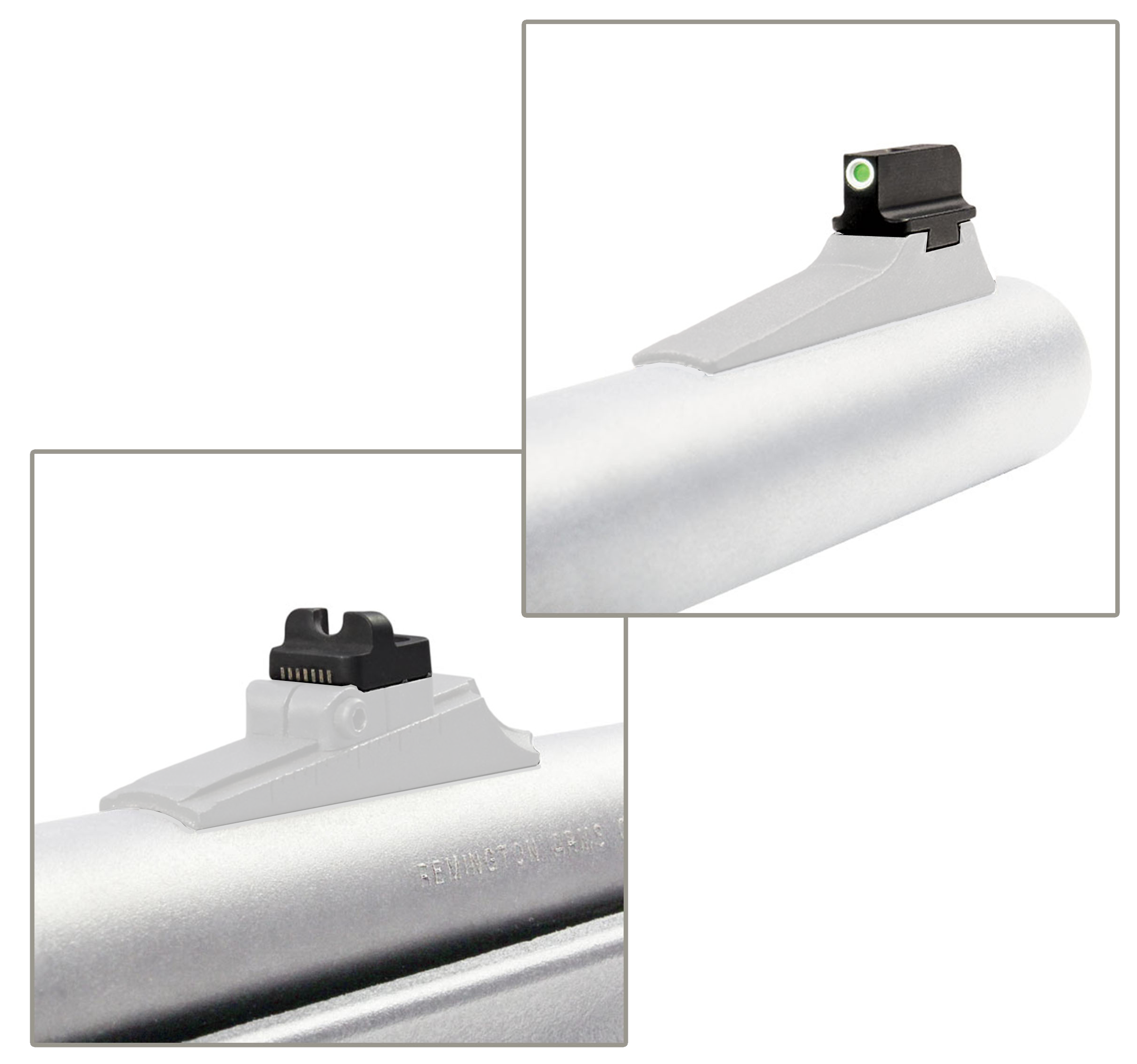 TruGlo TG13RM1PB TFX Pro Sights For Remington Shotguns  Black |  Green Tritium Fiber Optic  White Outline Front Sight Black Rear Sight