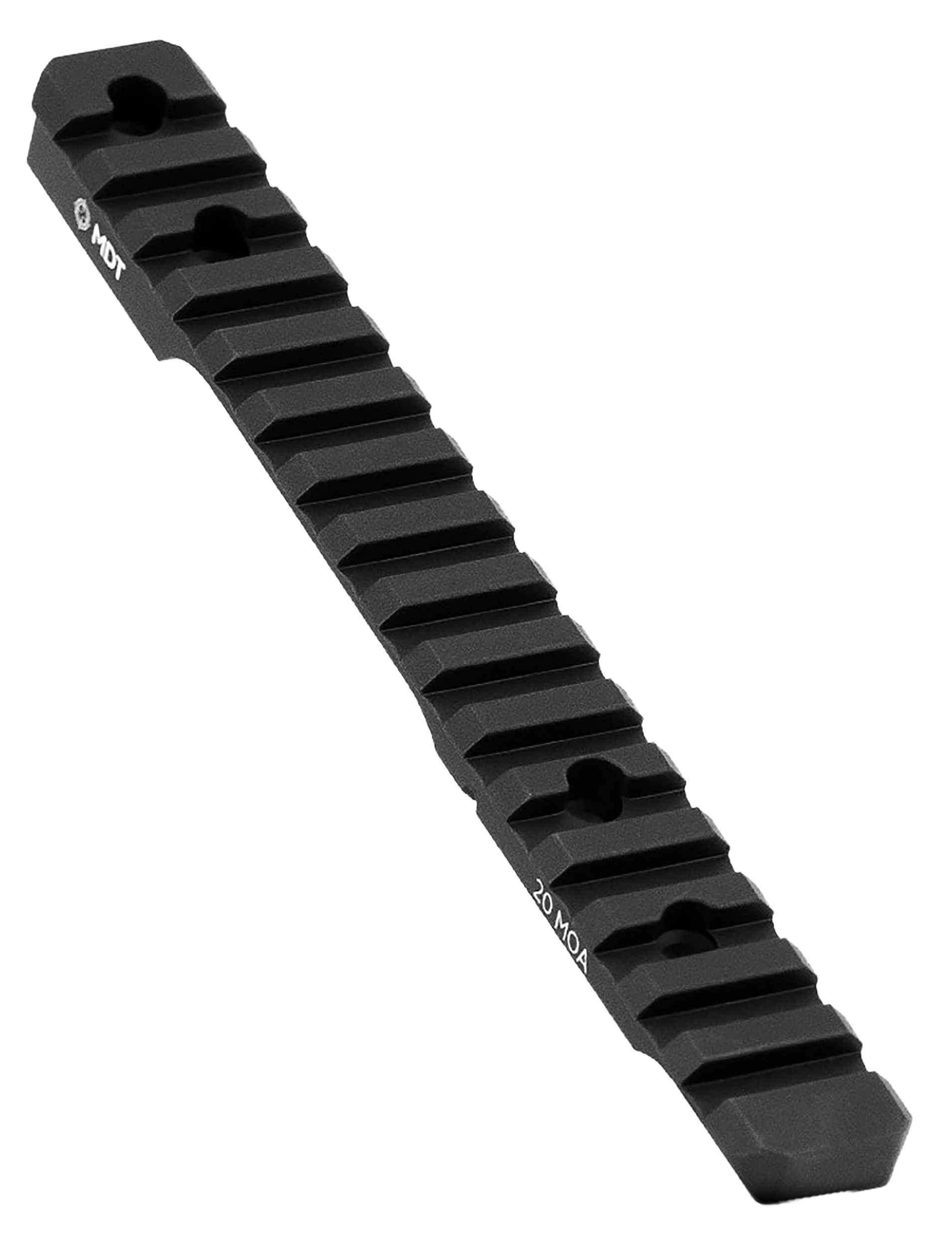 Mdt Sporting Goods Inc 102190BLK Picatinny Scope Rail Black Anodized 11" Long Fits Tikka T3/T3x Short Action, 20 MOA