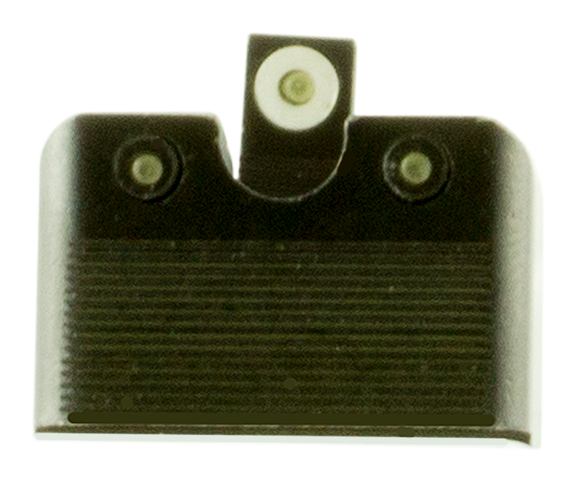 TruGlo TG231G2MW Tritium Pro High, White Outline Tritium Front/ Green Tritium Rear/Black Nitride Fortress Frame, Compatible w/Glock MOS, Front Post/Rear Dovetail Mount