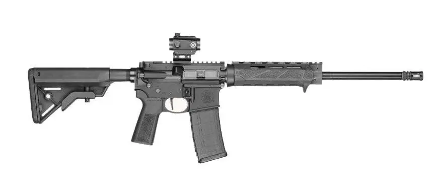 dSMITH & WESSON VOLUNTEER XV OR W/ CRMSN TRCE 5.56 16" MLOK 30RD