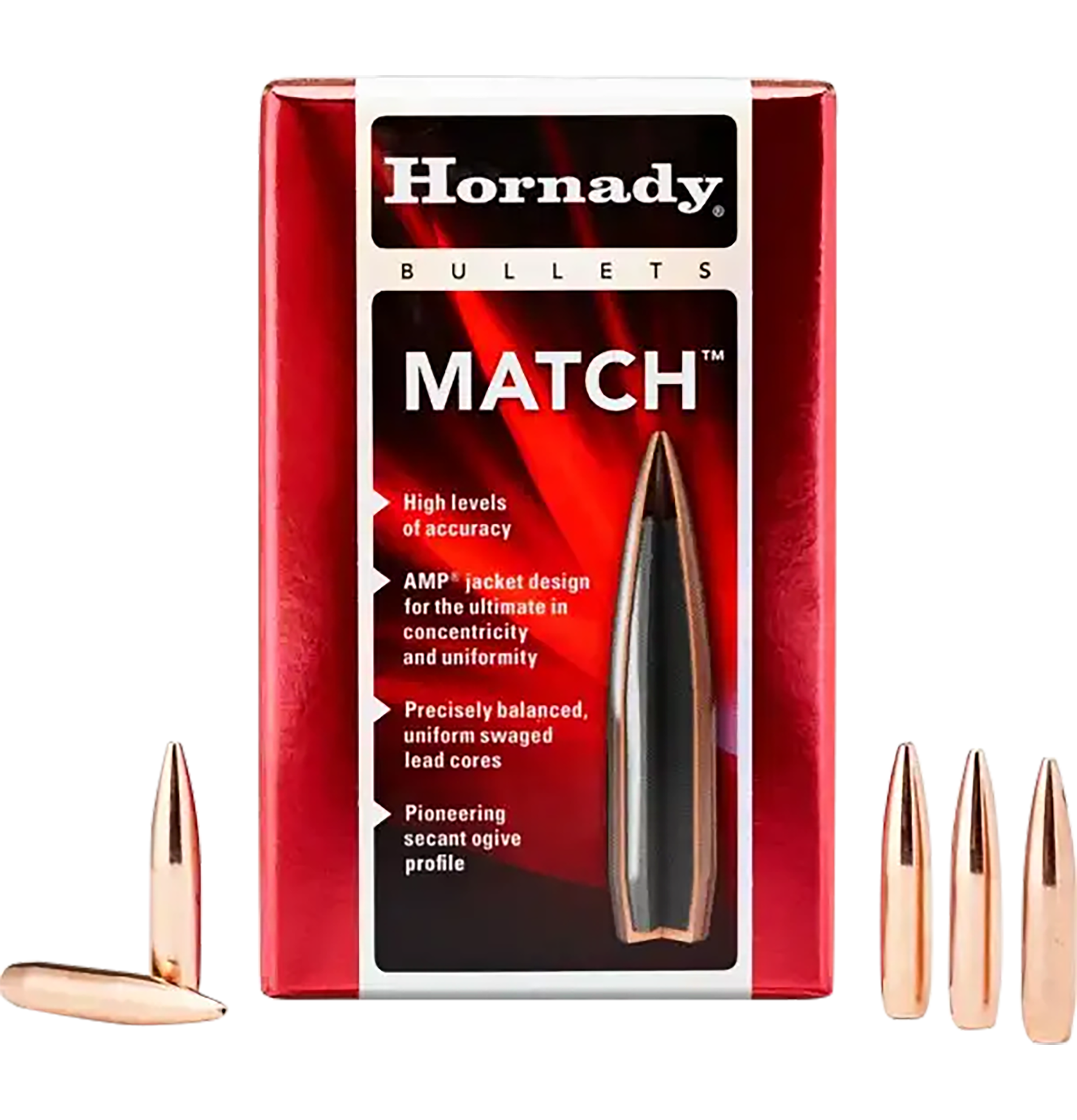 Hornady 2250 Match 22 Cal .224 53 gr Hollow Point Match 100 Per Box/ 40 Case