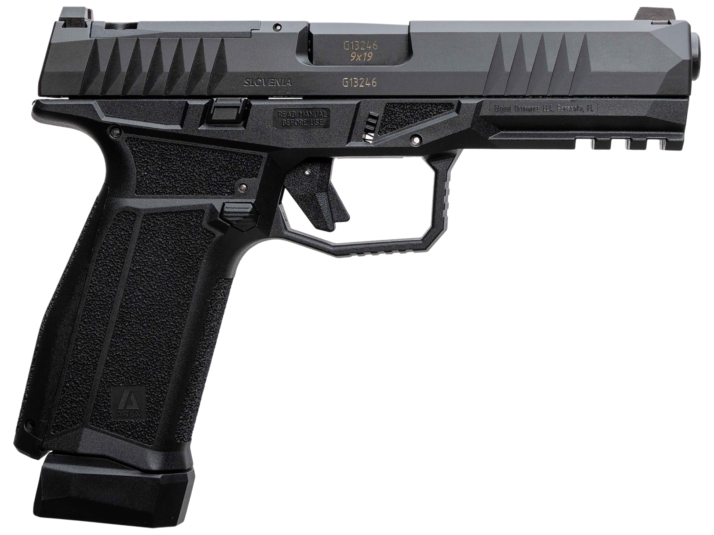 AREX 815537023893 Delta L Gen2 9mm Luger 17+1 4.50" Black Barrel, Black Nitride Optic Cut/Serrated Slide, Black Frame, Ambidextrous
