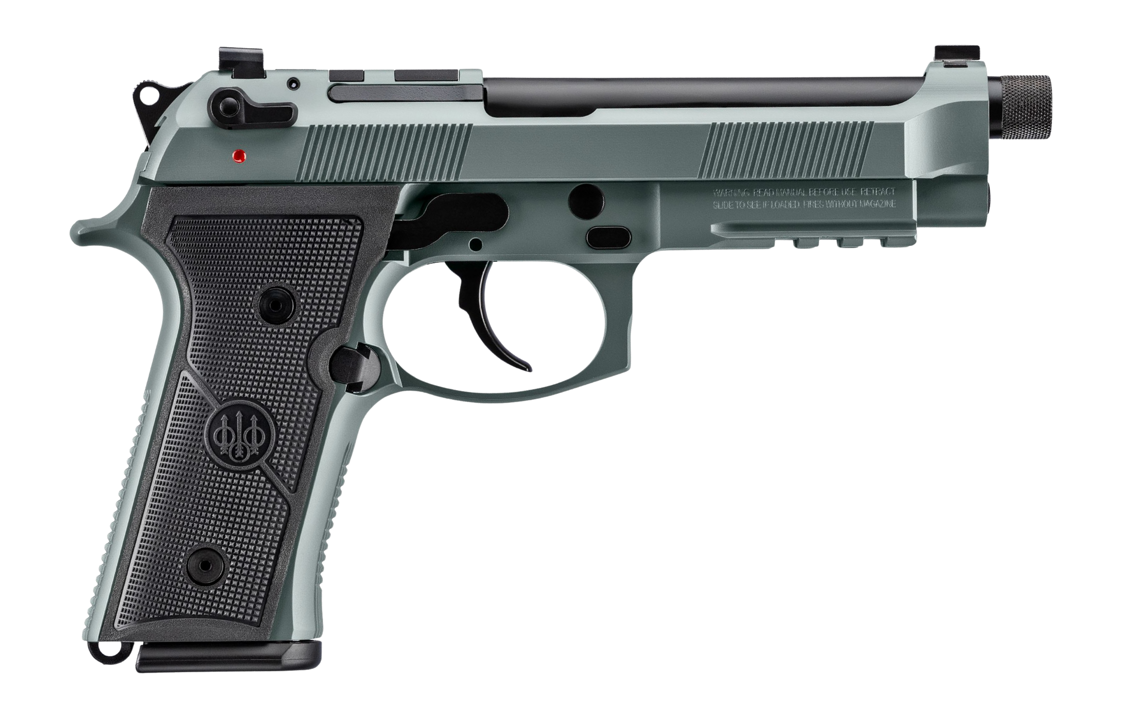 Beretta USA JS92M9A4GLUN10 M9A4 Overlanding Full Size Frame 9mm Luger 10+1 5.10" Black Threaded Barrel, Lunar Cerakote Steel Optic Ready/Serrated Slide, Lunar Cerakote Aluminum Frame w/Beavertail & Pi