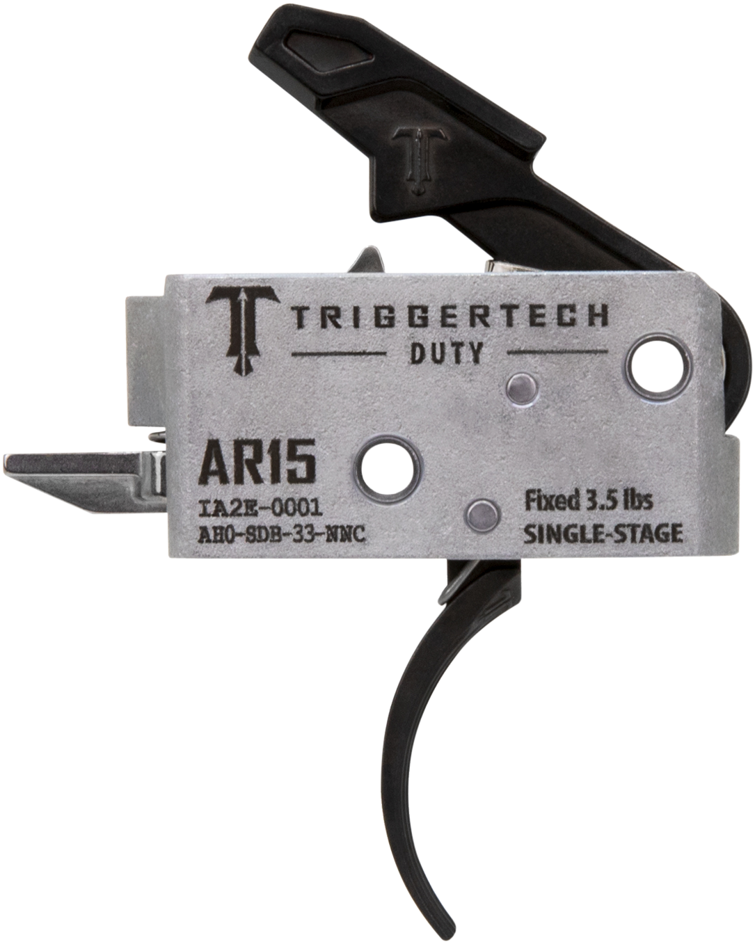 TriggerTech AH0SDB33NNC Duty Curved Trigger Single-Stage 3.50 lbs Draw Weight Fits AR-15