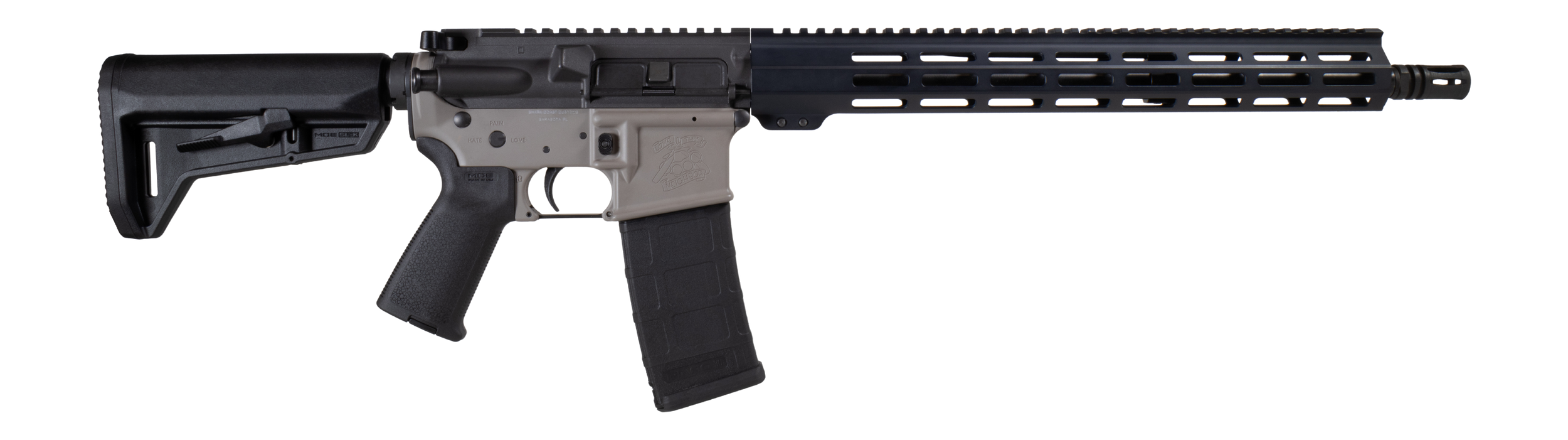 Shark Coast Tactical 300-039-1000-00 Maxim  5.56 NATO 30+1 16" Black Nitride Threaded Barrel, Aluminum Receiver w/Picatinny Rail, M-LOK Handguard, Magpul Collapsible Black Polymer Stock, Magpul MOE Gr