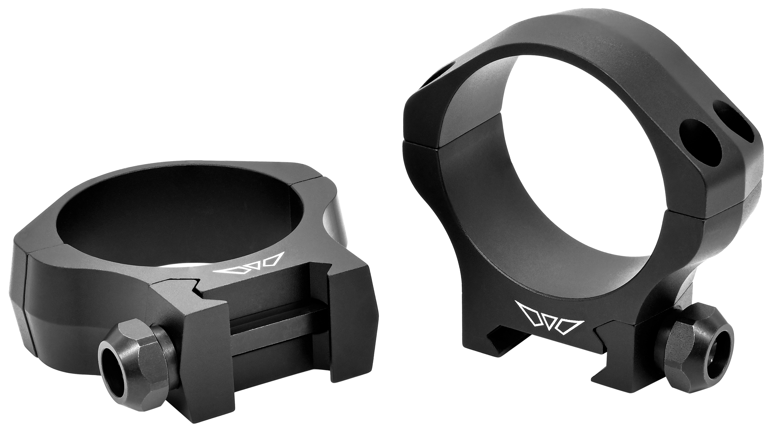 Warne 7250M Scope Rings Mountain Tech Matte Black 40mm Low 0 MOA