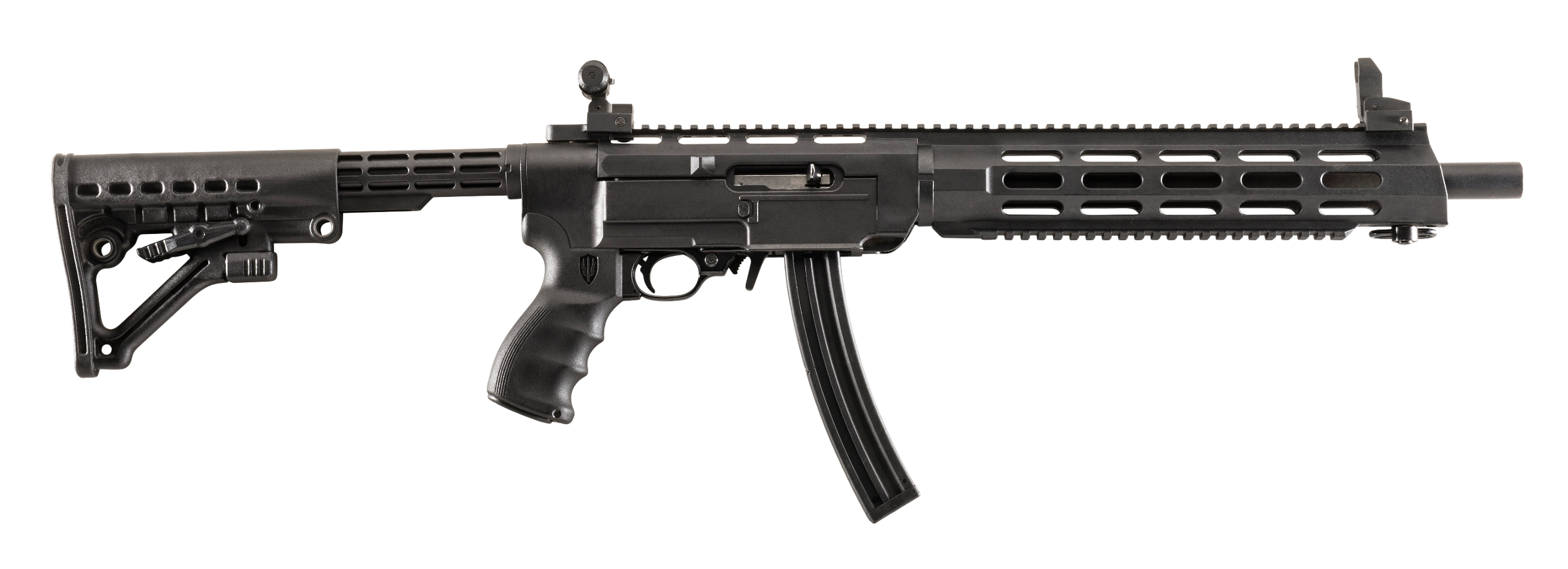 Archangel AA556REX AR-15 Style Conversion Stock Black Synthetic 6 Position with Rail for Ruger 10/22