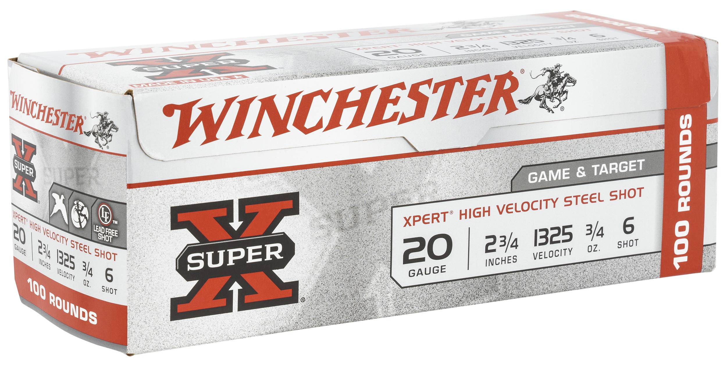 Winchester Ammo WE20GTVP6 Super X Xpert High Velocity 20Gauge 2.75" 3/4oz 6Shot 100 Per Box/2 Case *Value Pack