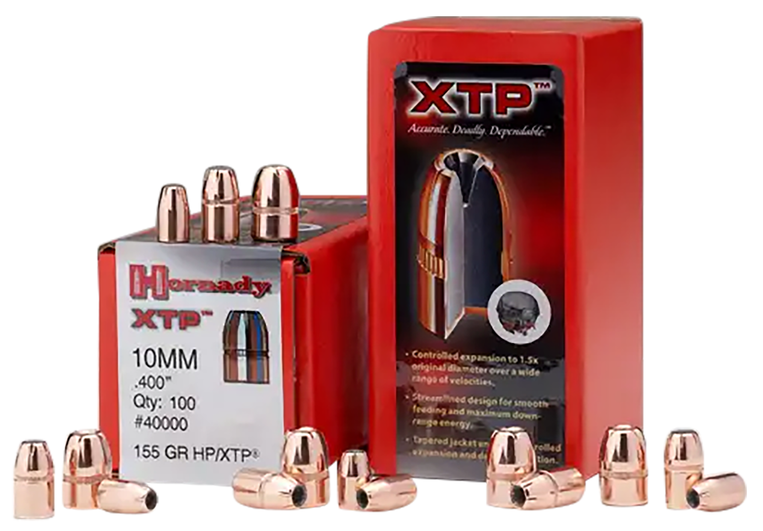 Hornady 35571 XTP 9mm .355 124 gr Hollow Point 100 Per Box/ 25 Case