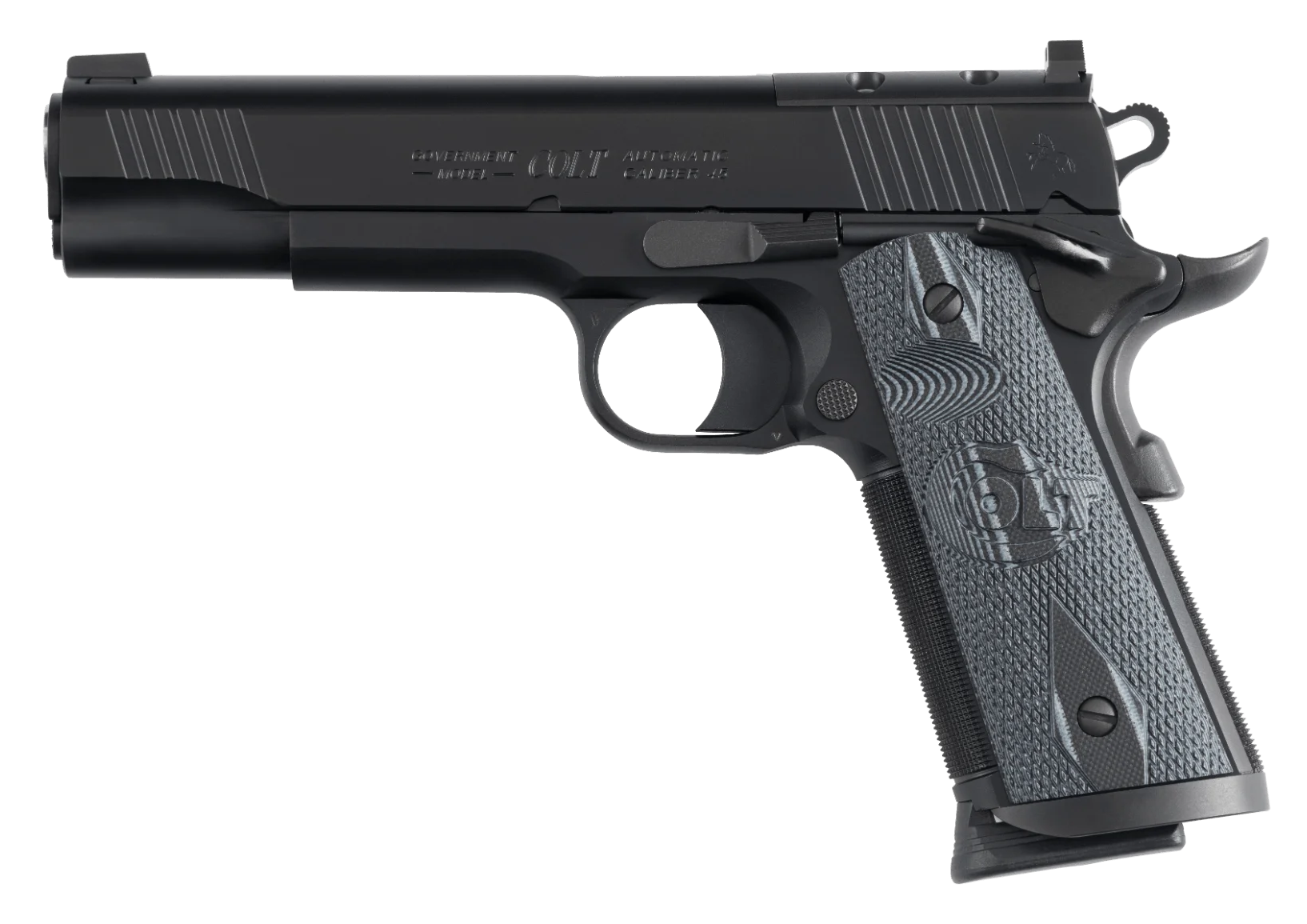 Colt Mfg O1082CCUOR CCU Government Full Size 9mm Luger 10+1 5" Stainless National Match Barrel, Matte Black DLC Carbon Steel Optic Ready/Serrated Slide, Black Ion Bond Carbon Steel Frame w/Beavertail,