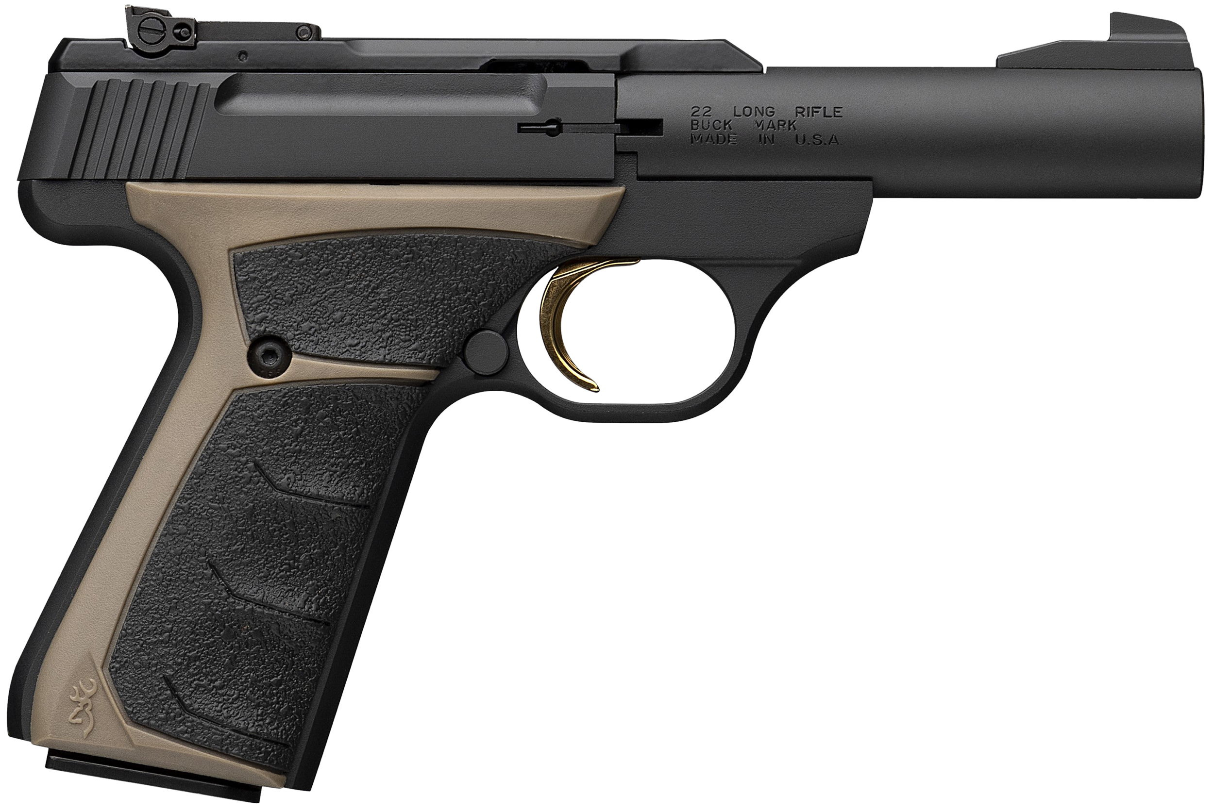 Browning 051603490 Buck Mark Micro Bull 22 LR 10+1 4" Matte Blued Bull Barrel, Matte Black Serrated Slide, Matte Black Aluminum Frame, UFX Overmolded Grip