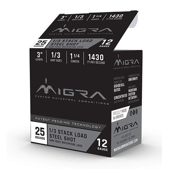 MIGRA STAXD STEEL 12GA 3 1.25OZ #1-3 25/10