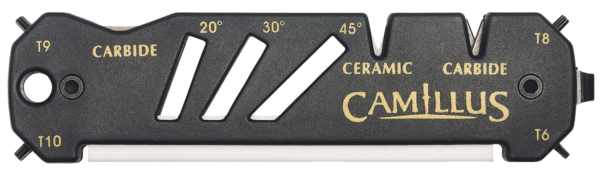 Camillus 19224 Glide Sharpener Carbide/Ceramic Sharpener Black