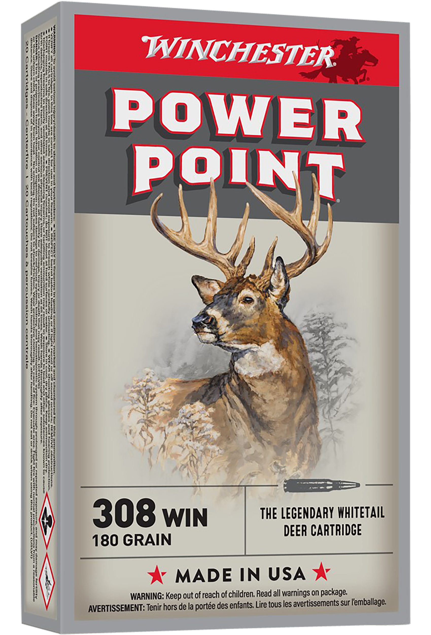 Winchester Ammo X3086 Power-Point 308Win 180gr 20 Per Box/10 Case
