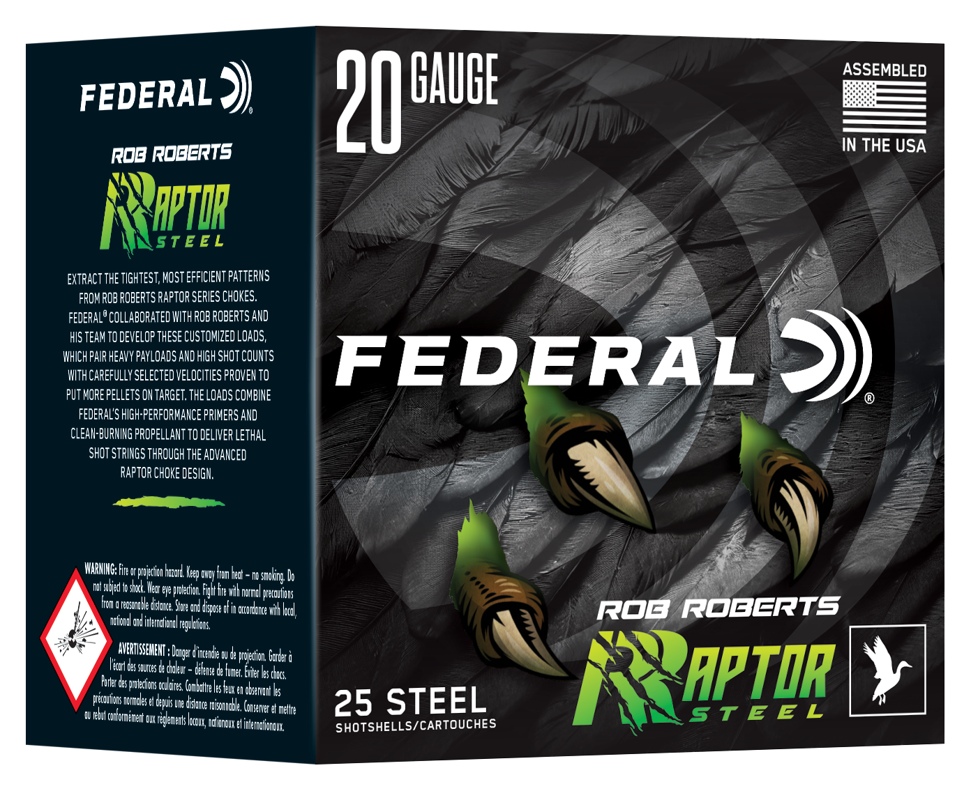 Federal Rob Roberts Raptor Steel 20 GA 3" 1oz #2 25rd Box