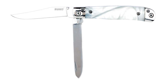 RUKO Trapper White Pearl Folding Knife