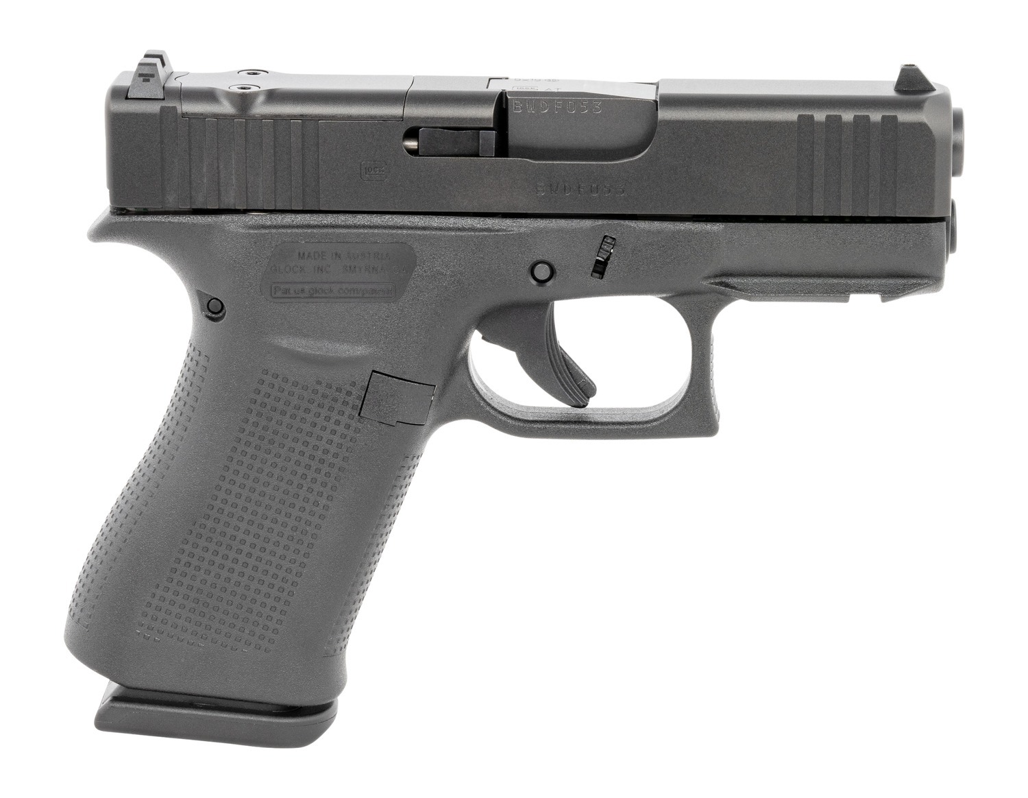 Glock 43X MOS 9mm 3.39" 15rd Front Rail Pistol
