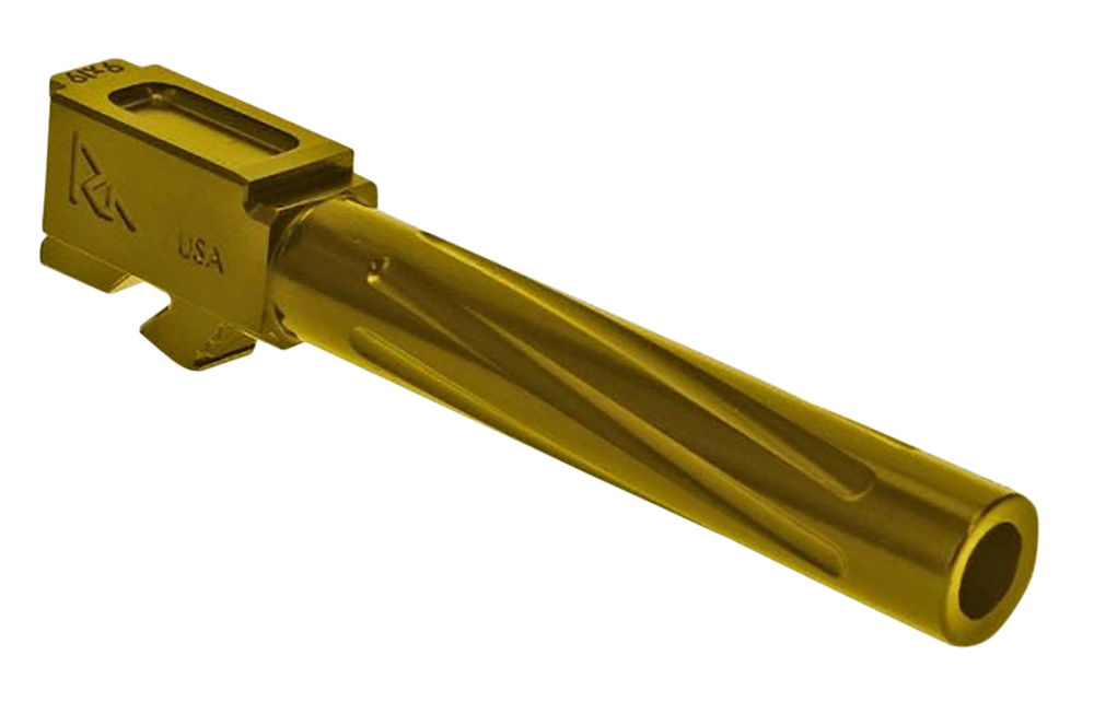 Rival Arms RA20G103E Precision V1 Match Grade 9mm Luger Compatible w/Glock 17 Gen5 4.49" Fluted Gold PVD Stainless Steel