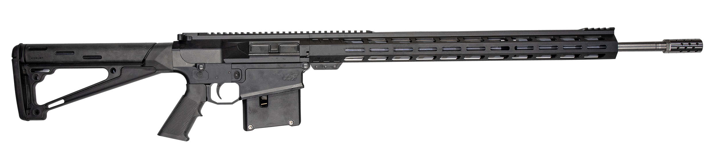 Great Lakes Firearms GL10LA30-06SSBLK AR-10 30-06 Springfield 5+1 24", Black, 20" M-Lok Handguard Fixed Hogue OverMolded Stock, A2 Grip, Muzzle Brake