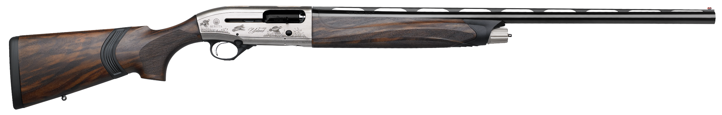 Beretta USA J40AN16 A400 Upland 12 Gauge 26" Black Barrel 3" 2+1, Nickel Engraved Metal, Xtra Grain Walnut Kick-Off Stock