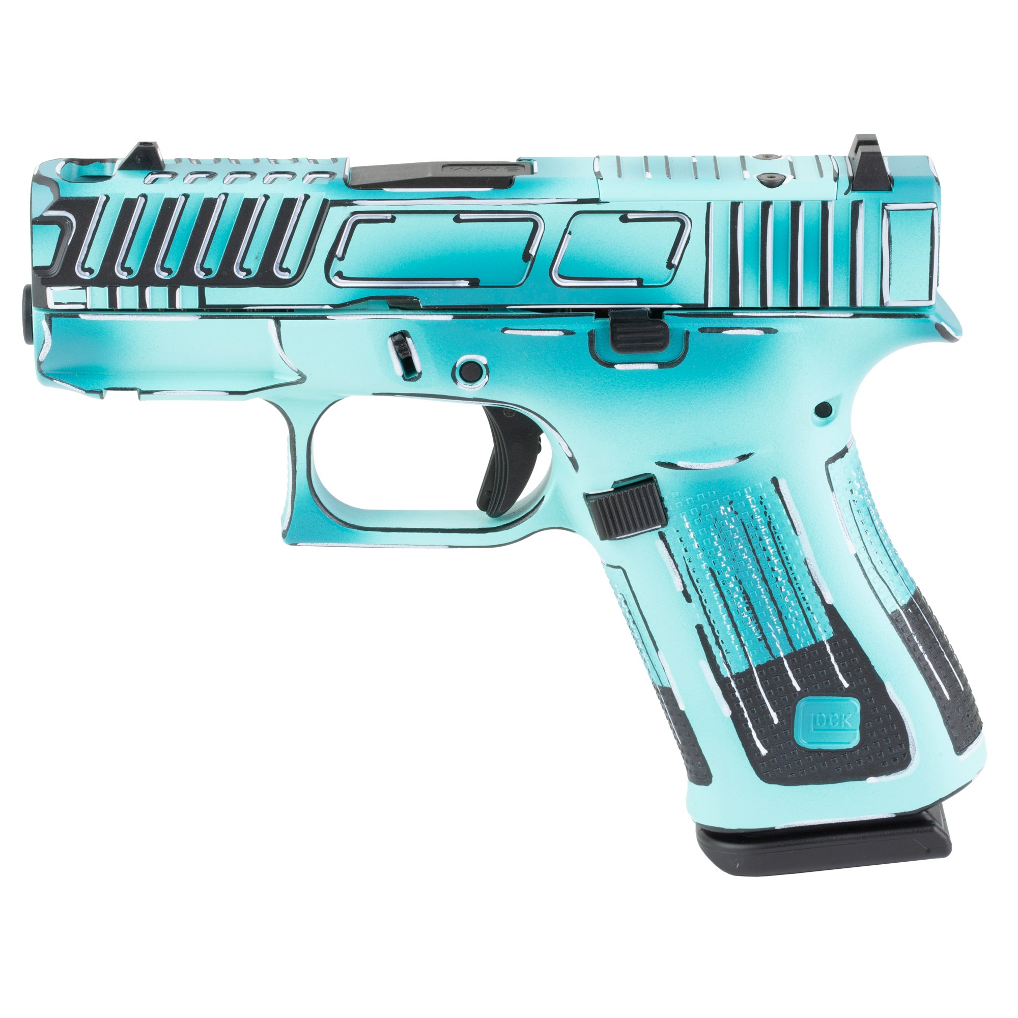 GLOCK 43X COMP 9MM 10RD ANIME BLUE