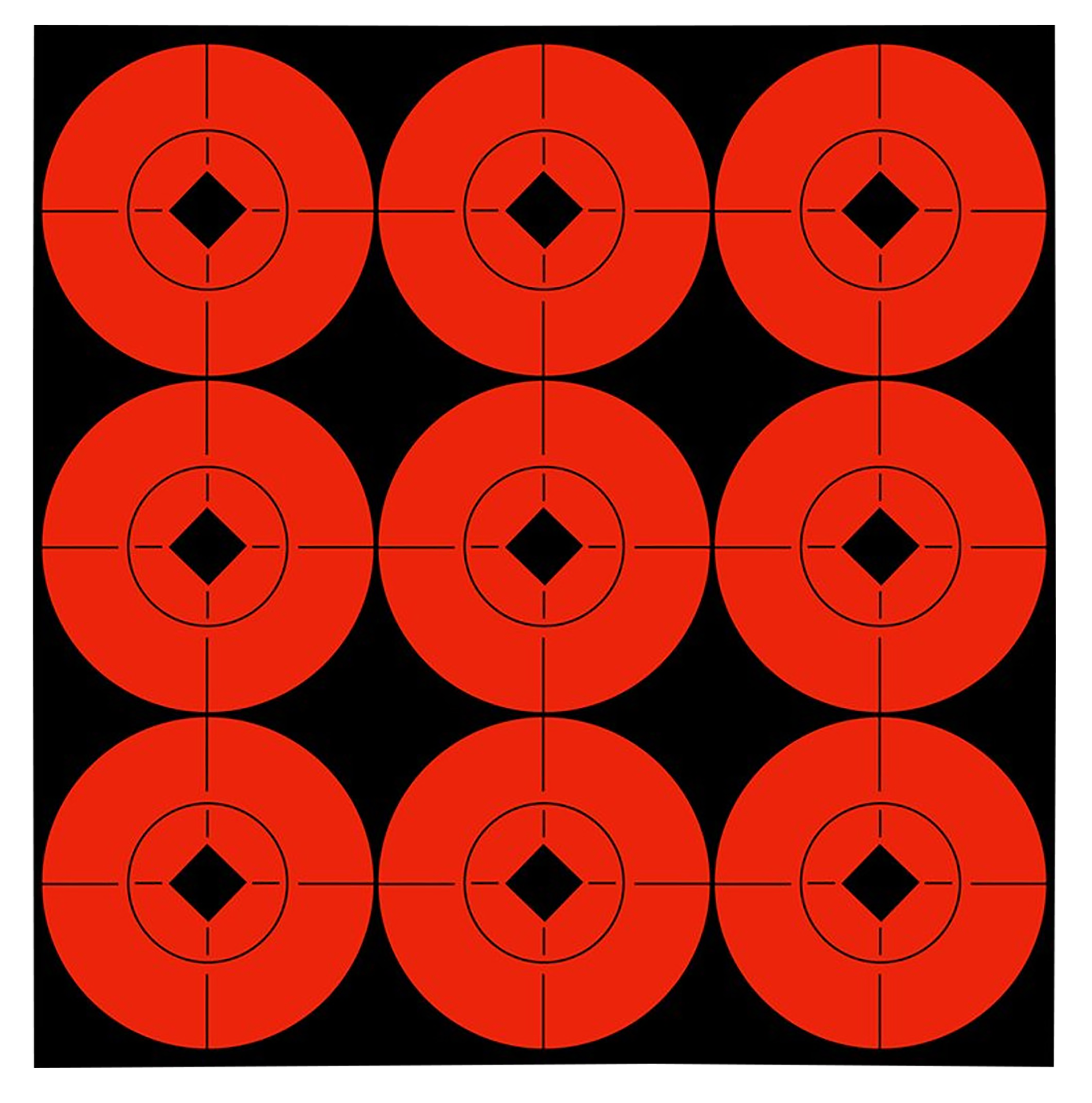 Birchwood Casey 33902 Target Spots Self-Adhesive Paper Black/Orange 2" Bullseye 90 Pack