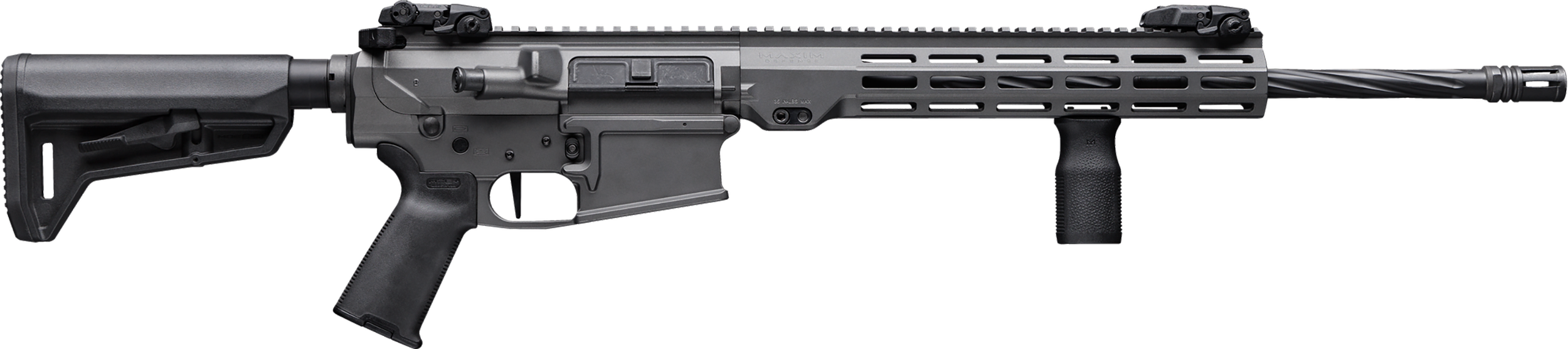 Maxim Defense MXM49685 MD10 L 308 Win 20+1 16" Fluted Barrel, Black Cerakote Finish, M-LOK Handguard, Magpul Furniture, SL-K Stock, MVG Grip, MBUS Sights, Blackout Defense Flat Trigger
