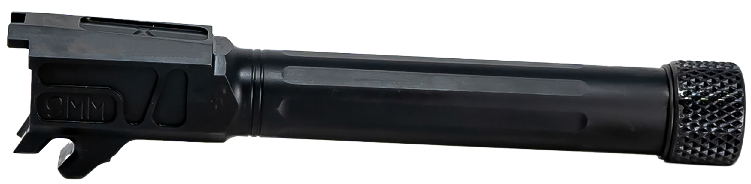 Faxon Firearms 365B910NFSOQT Match Series  9mm Luger Fluted Threaded Black Nitride Stainless Steel, Fits Sig P365