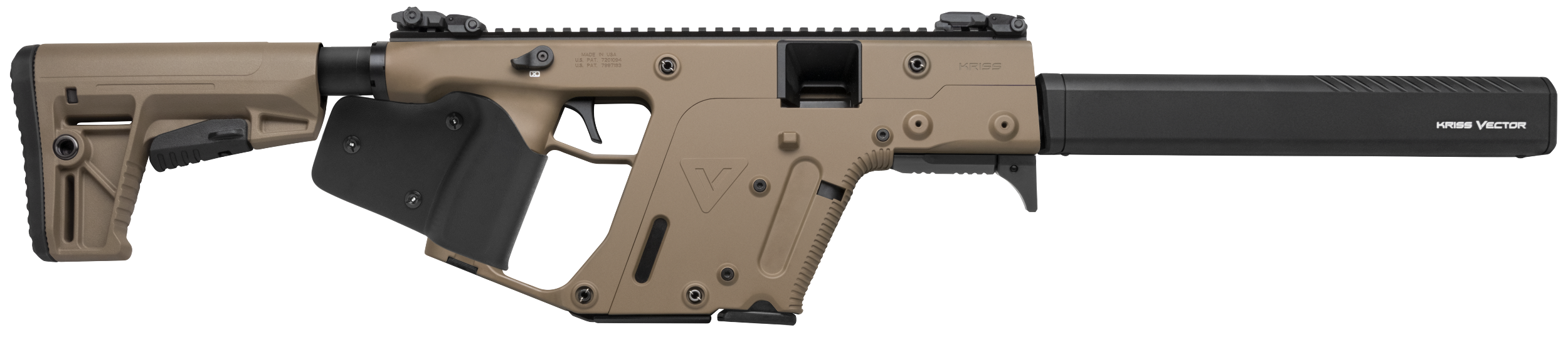 Kriss USA KV90CFD22 Vector CRB Gen2 *CA Compliant 9mm Luger 10+1 16" Black Steel Barrel, Flat Dark Earth Cerakote Polymer Receiver, Flat Dark Earth Synthetic Stock, Black California Paddle Grip