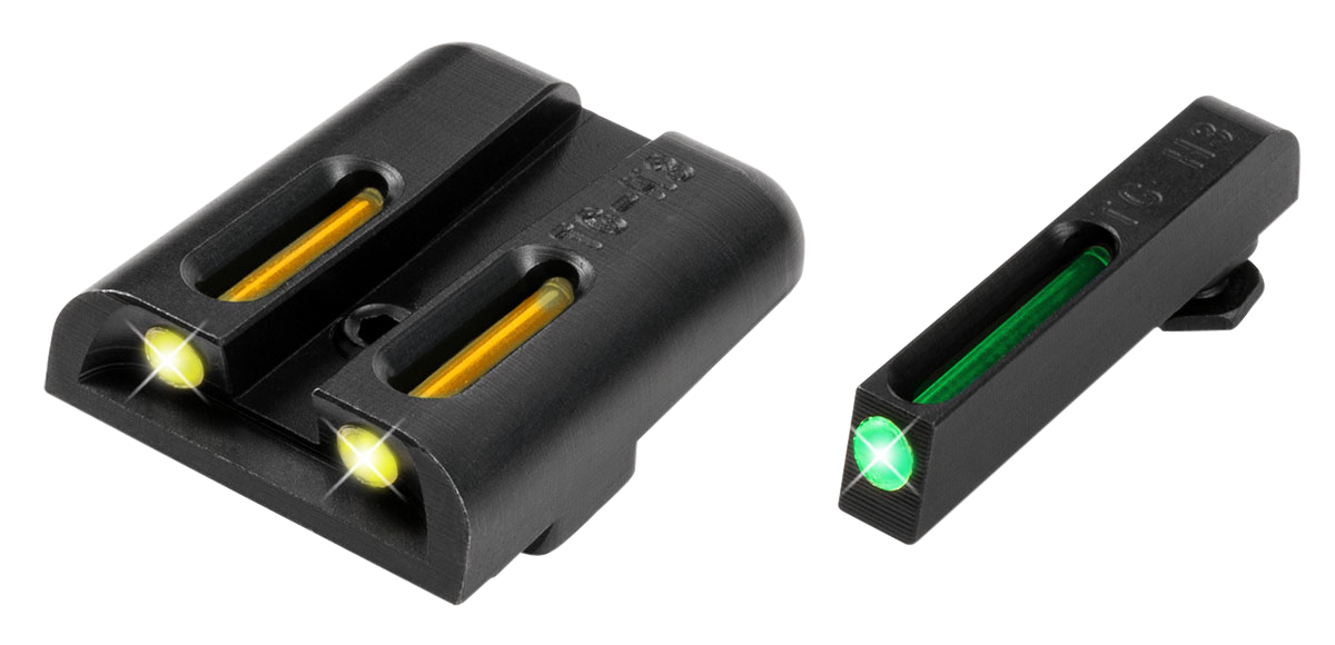 TruGlo TG131GT1Y TFO  Green/Tritium/Fiber Optic Front Sight-Yellow/Tritium/Fiber Optic Rear Sight Glock 17/17L/19