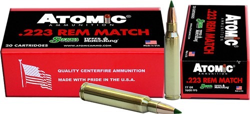 ATOMIC 223 REM 77GR TIPPED MATCHKING 20RD 10BX/CS