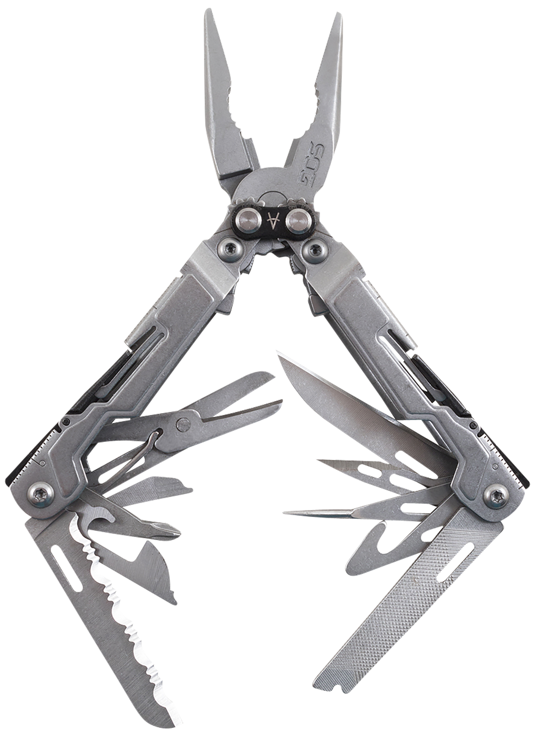 S.O.G SOG-PP1001-CP PowerPint Stonewashed Stainless Steel 5Cr15MoV Stainless Steel Long Features 18 Tools