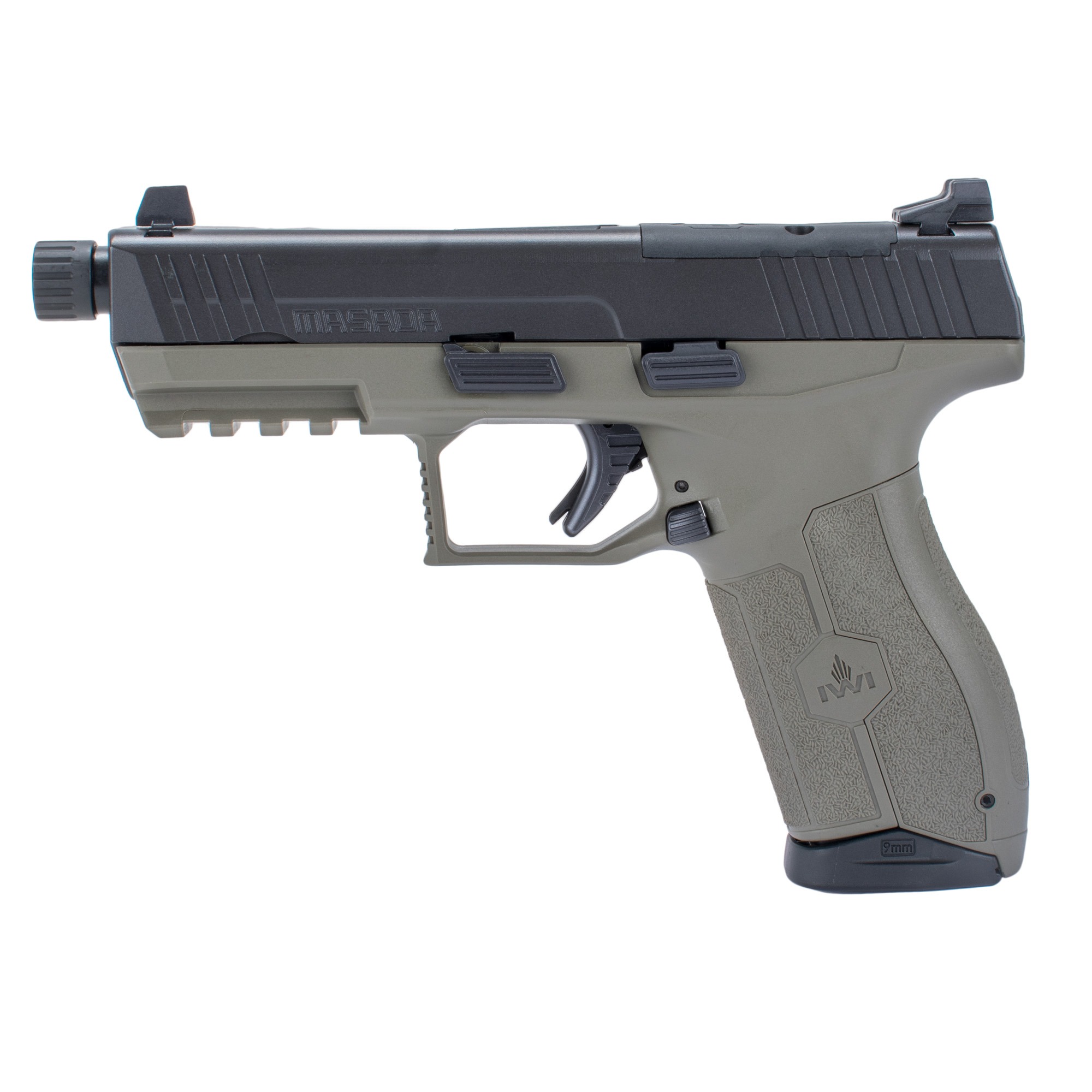 IWI MASADA OR 9MM 4.6" THRD 17RD ODG