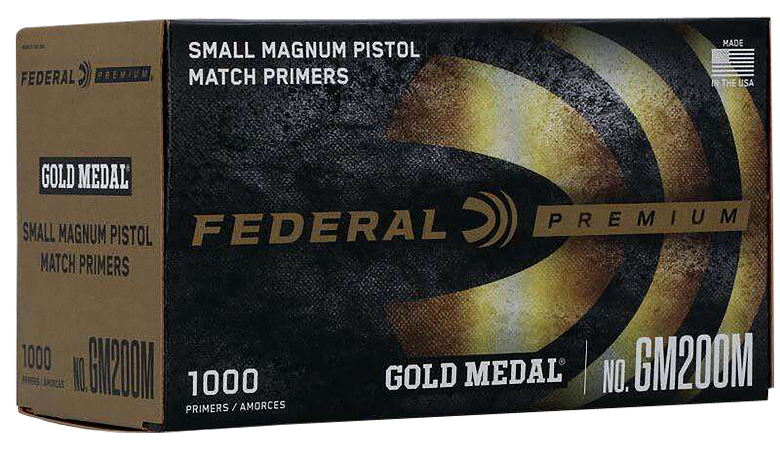 Federal GM200M Gold Medal Premium Small Pistol Multi Caliber Handgun 1000 Per Box/5 Case