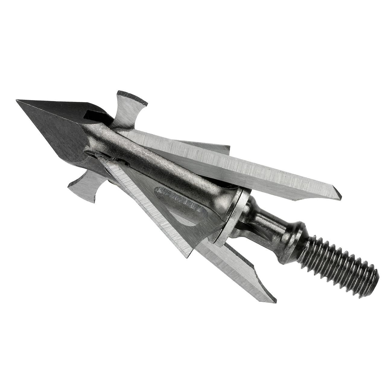 Muzzy Trocar HB Hybrid 4-Blade Broadhead 1" X 1 5/8" Cut 100 gr 3/pk