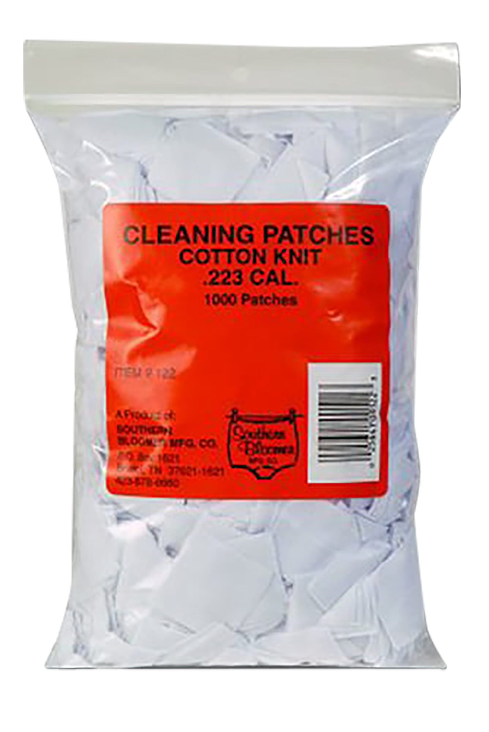 Southern Bloomer 122 Cleaning Patches  223 Rem,5.56x45mm NATO Cotton 1000 Per Bag