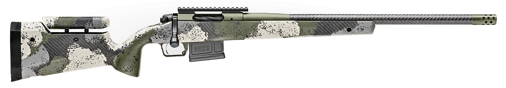 Springfield Armory BAW92265CMCFGA 2020 WayPoint  6.5 Creedmoor 5+1 22" CF Evergreen Camo Hybrid Profile w/Adj Cheek Comb & M-LOK Stock Mil-Spec Green Cerakote Right Hand