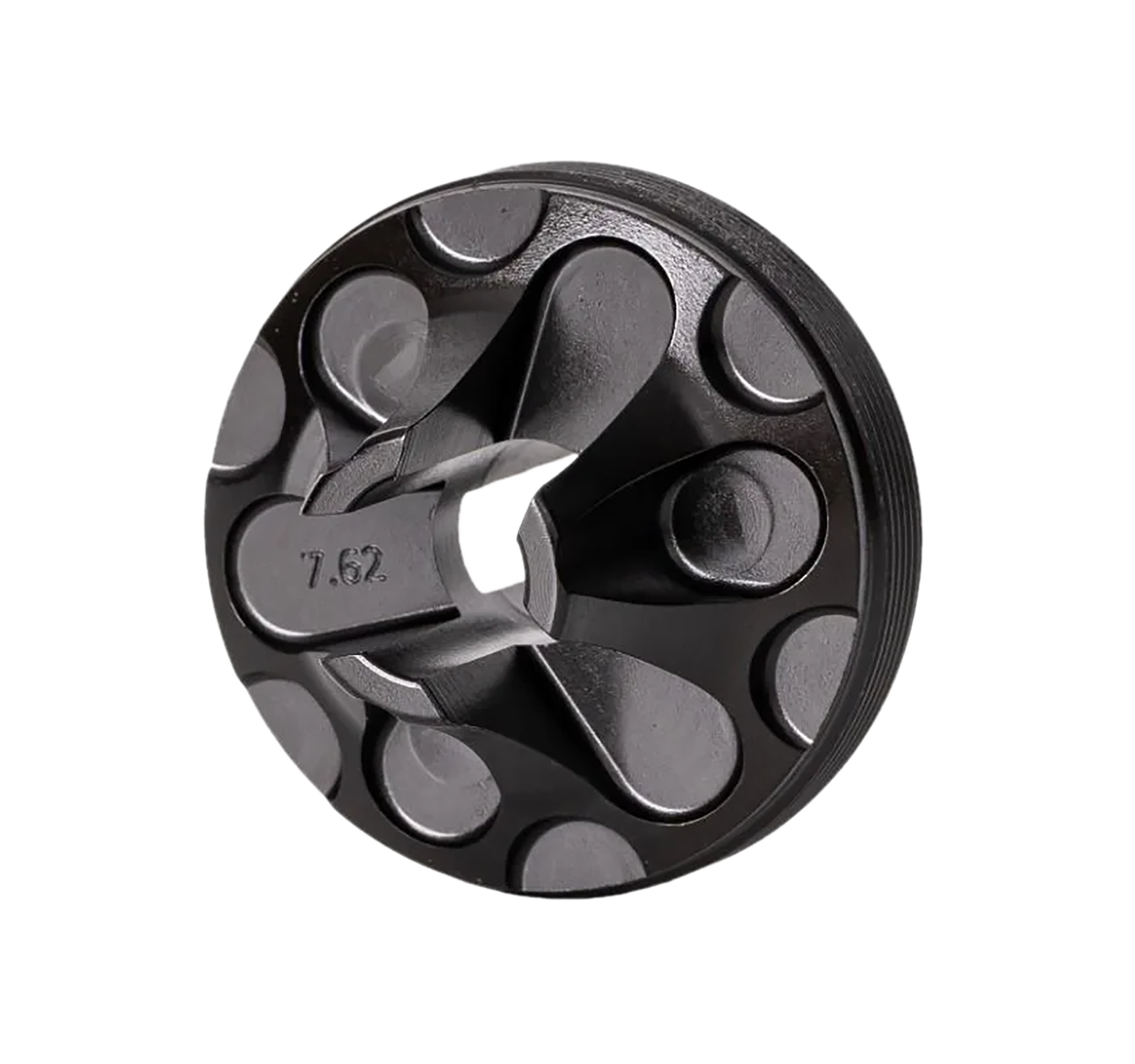 Rugged Suppressors FC006 Flash Hider Front Cap  7.62mm, Black Steel for Some Rugged Suppressors