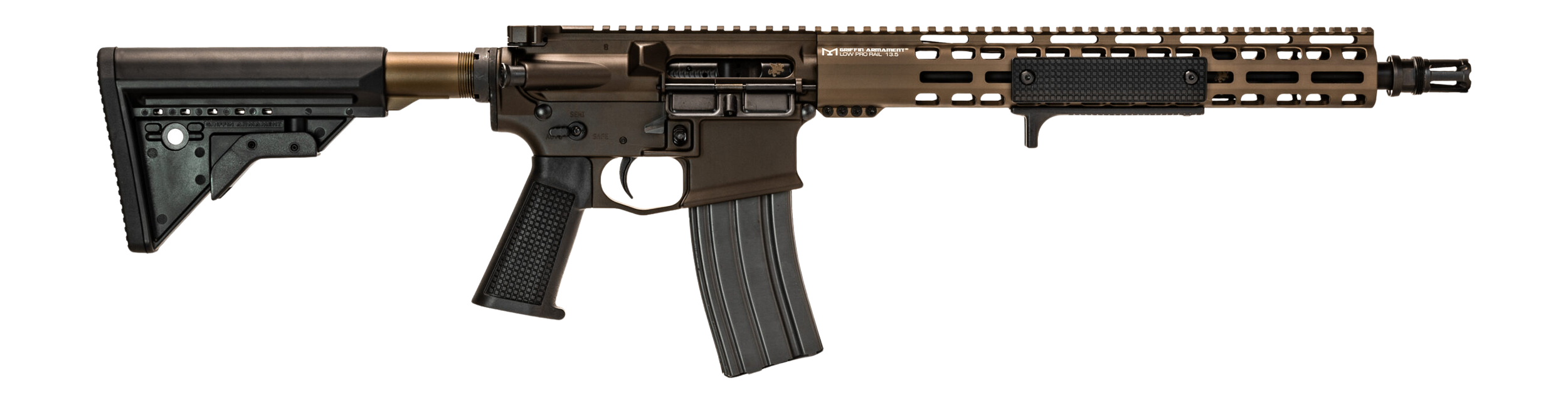 Griffin Armament MK2PATROLFDE-W MK2 Patrol 223 Wylde 30+1 14.50" Black Anodized Barrel, Tetra Brown Anodized Aluminum Receiver w/Picatinny Rail, M-LOK Handguard, Griffin Extreme Condition Black Polyme