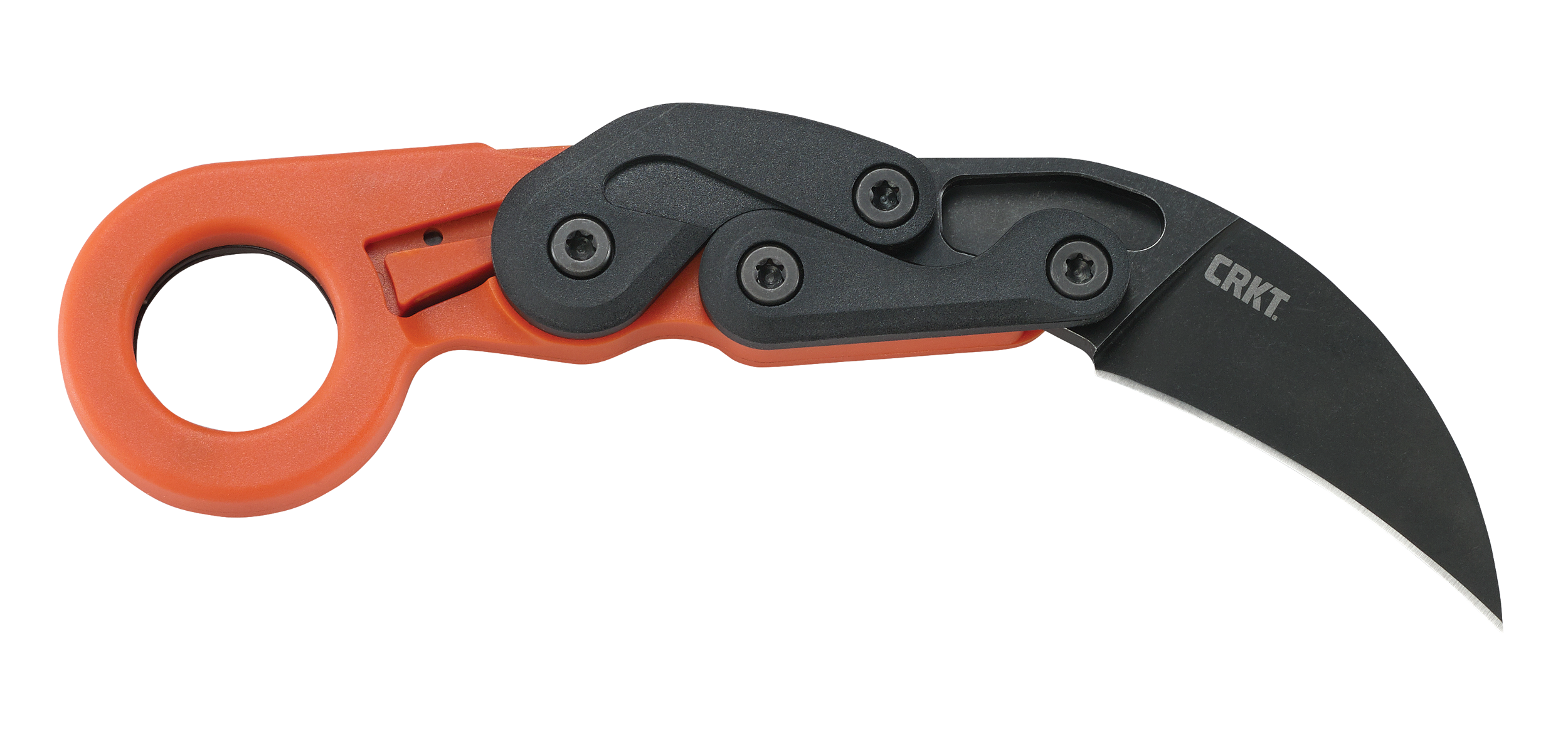 CRKT 4041O Provoke 2.47" Folding Plain Black Stonewashed 4116 Stainless Steel Blade/Orange Grivory Handle Includes Pocket Clip