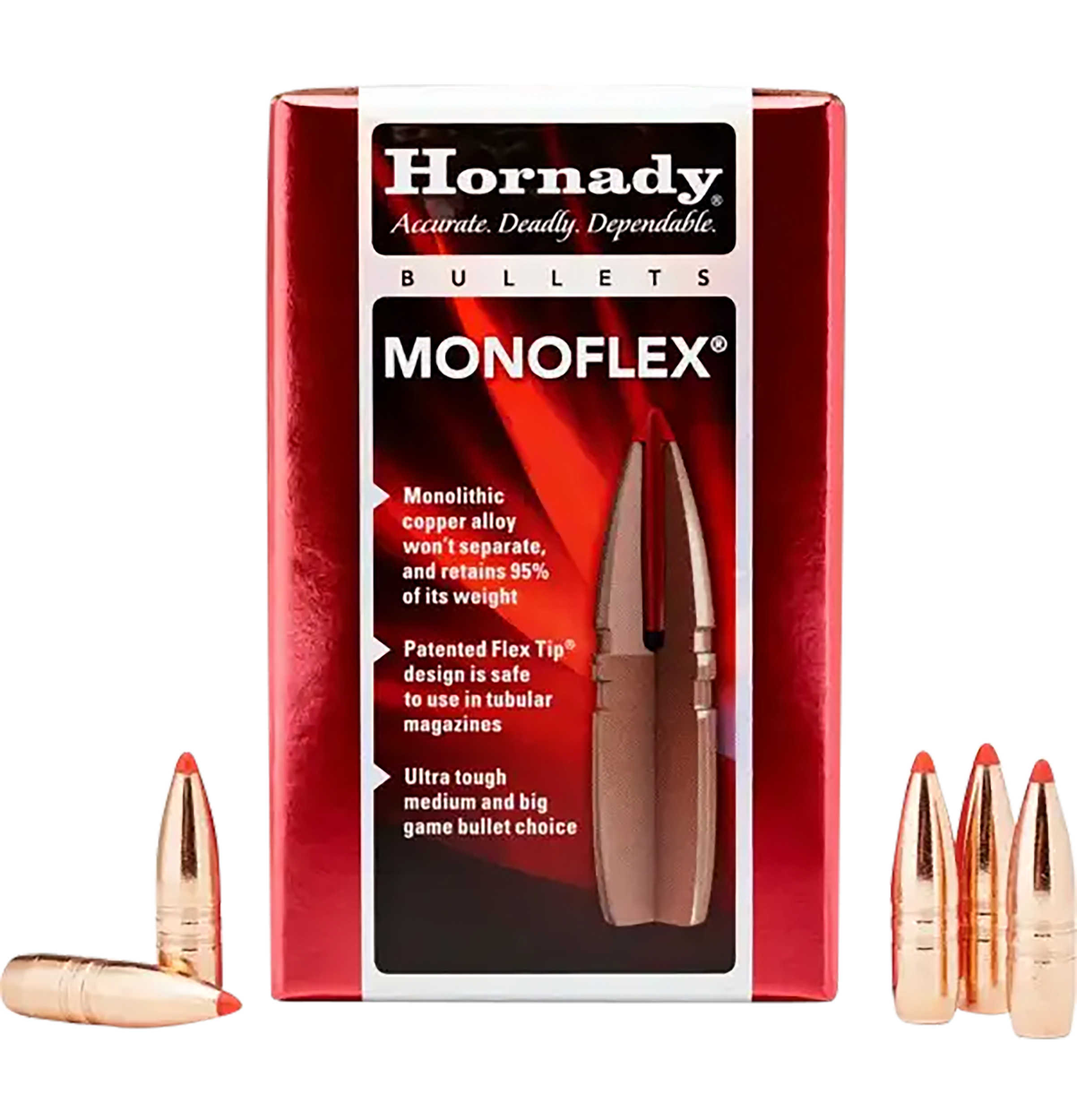 Hornady 45010 MonoFlex 45 Cal .458 250 gr MonoFlex 50 Per Box/ 15 Case