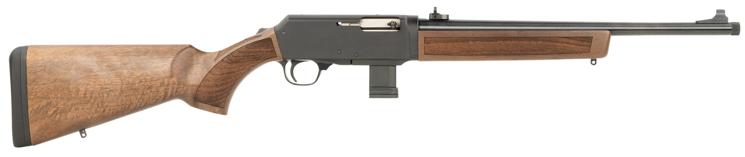 Henry H027H9G Homesteader w/Glock Mag Well Adapter 9mm Luger 10+1 16.37" Blued Steel Threaded Barrel, Black Anodized Aluminum Drilled & Tapped Receiver, Fixed American Walnut Wood, Ambidextrous