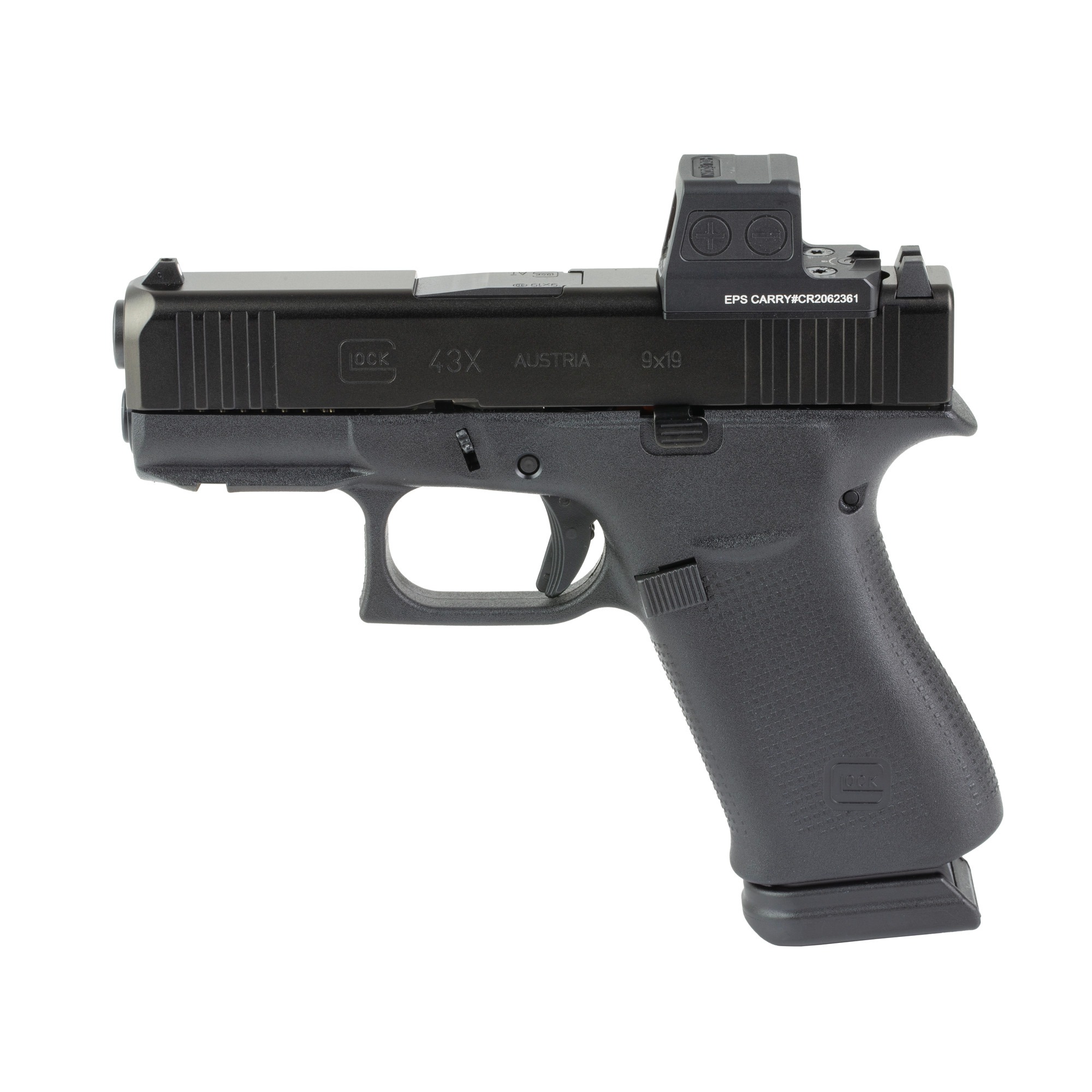 Glock 43X MOS 9mm 3.41" 15rd Holosun EPS Carry Pistol