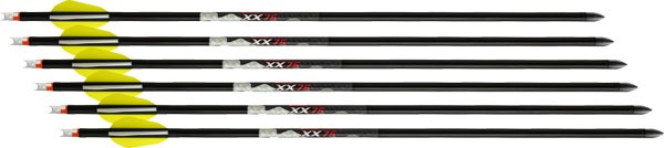 WICKED RIDGE XBOW ARROW XX75 20" ALUMINUM ALPHA NOCK 6PK !!