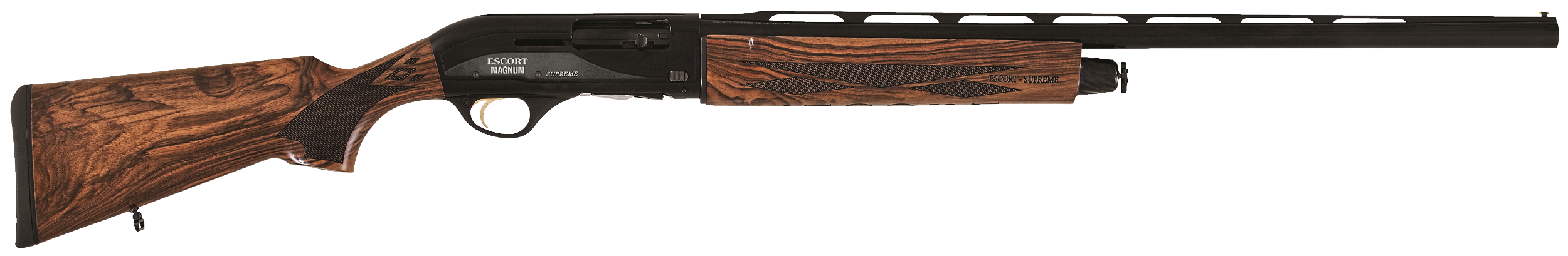 Escort HESP202805W1 Supreme  Full Size 20 Gauge Semi-Auto 3" 4+1 28" Gloss Black Vent Rib Barrel, Black Anodized Grooved Aluminum Receiver, Fixed Turkish Walnut Stock, Right Hand