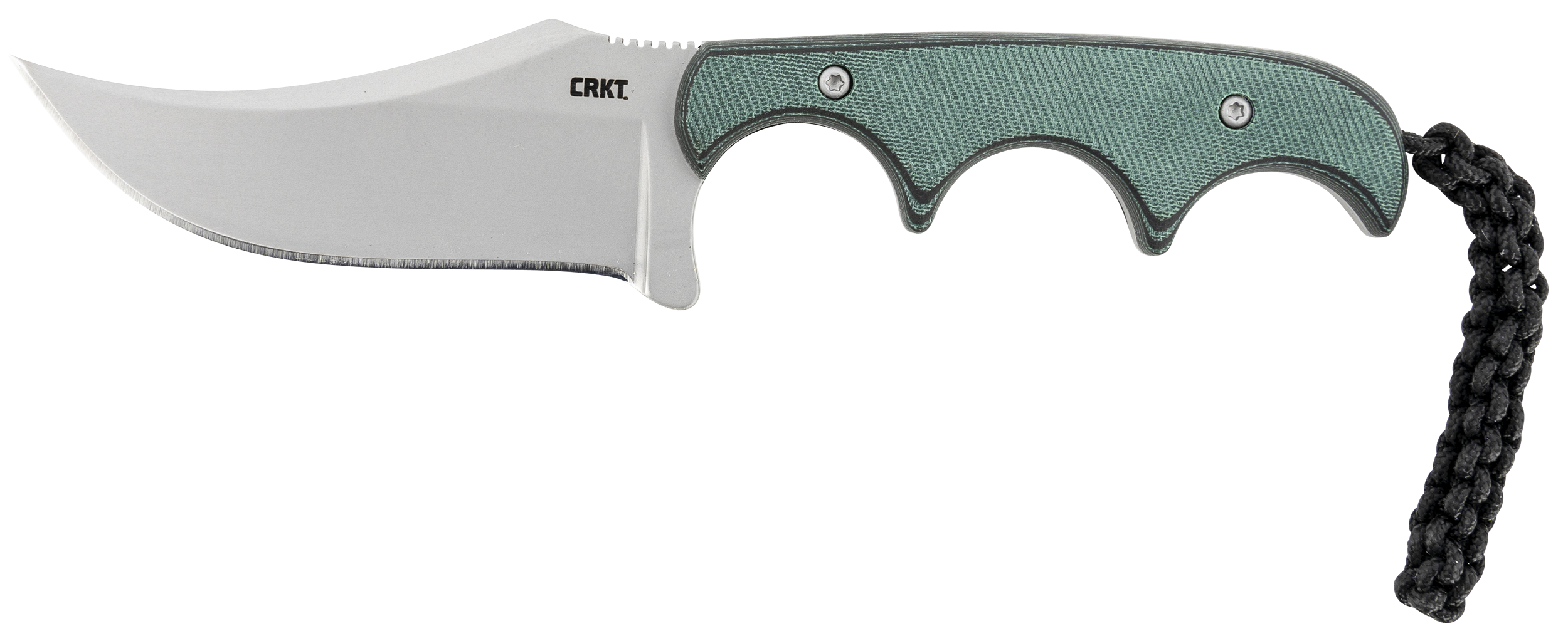 CRKT 2379 Minimalist Persian 2.76" Fixed Recurve Plain Bead Blasted 8Cr13MoV SS Blade/Green Contoured Resin Infused Fiber Handle Includes Lanyard/Sheath