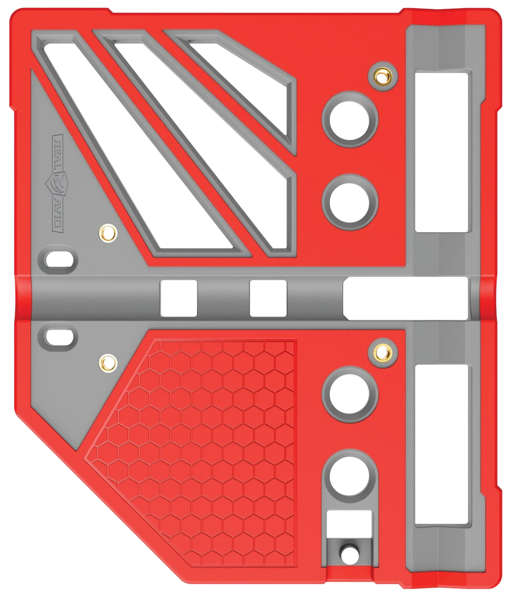 Real Avid AVMBBPRO Master Bench Block Pro Gray/Red Durable Resin Compatible w/ Pistols/Long Guns