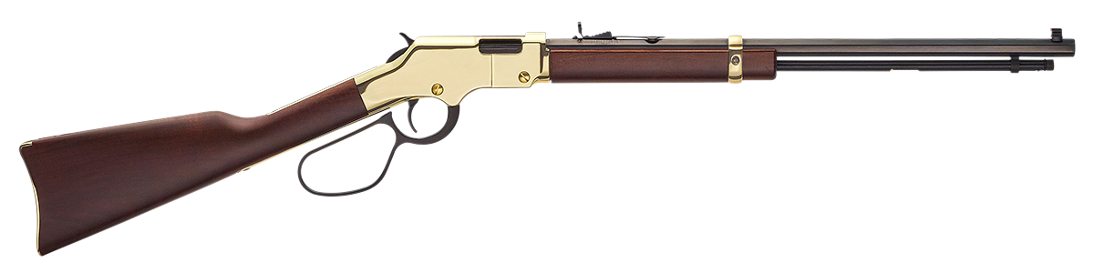Henry H004ML Golden Boy Large Loop Full Size 22 WMR 12+1 20.50" Blued Octagon Barrel, Brasslite Brass Drilled & Tapped Receiver, American Walnut Fixed Stock, Right Hand
