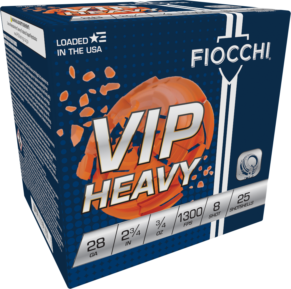 Fiocchi 28VIPH8 Exacta Target VIP Heavy 28Gauge 2.75" 3/4oz 8Shot 25 Per Box/10 Case